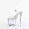 Pleaser - ENCHANT708RS02 Sandale à bride à la cheville, Pole dance chaussures - Transparent Product image